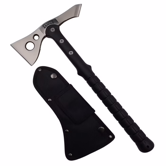 Set Topor Tactical Surivour, 38 cm si Sabie de vanatoare , Dragon Stance , DEPOX® , Cutit de aruncat si teaca incluse