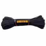 Sfoara paracord DEPOX®, Adventure Survival, 30 metri, negru, 200 g