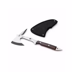 Topor multifunctional din otel cu maner ergonomic si spargator geam, DEPOX®, 53 cm, maro