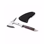 Set doua topoare multifunctionale din otel cu maner ergonomic si spargator geam, DEPOX®, 53 cm, maro