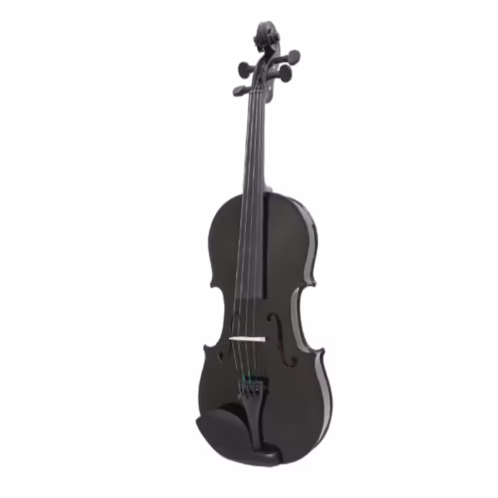 Vioara clasica din lemn 3/4 si arcus 1/8 suplimentar, DEPOX®, toc inclus, negru