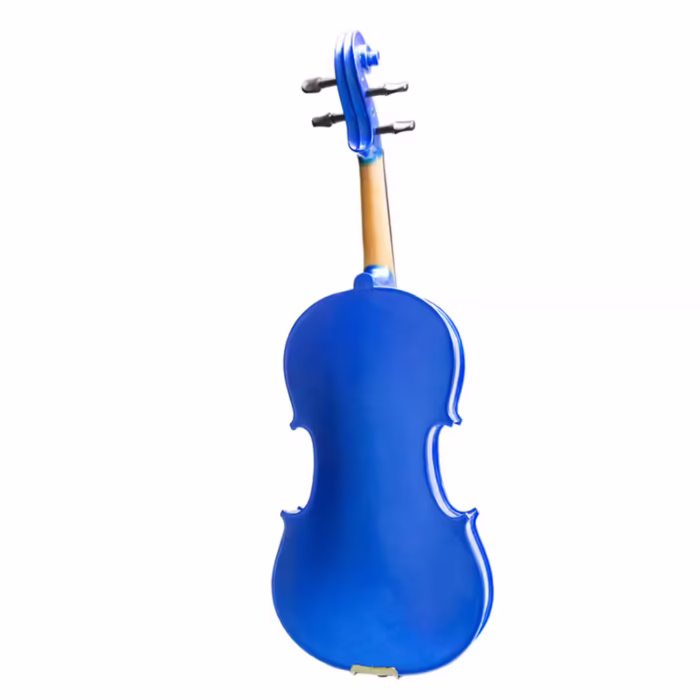 Set vioara clasica si arcus 1/8 suplimentar, DEPOX®, marime 4/4, lemn, albastra, toc din material