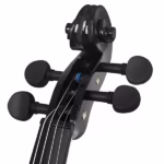 Set vioară clasică din lemn pentru copii 1/8, doua seturi corzi si arcus 1/8, DEPOX®, 43 cm, finisaj lucios negru